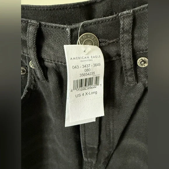 (TALL) NWT Black American Eagle 90s Highest Rise Boyfriend Jean - Picture 3 of 5